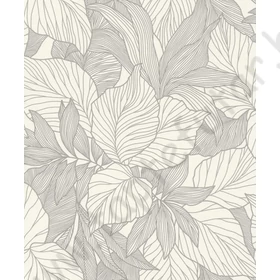 Kép 1/2 - TF00314922 levélmintás fehér tapéta