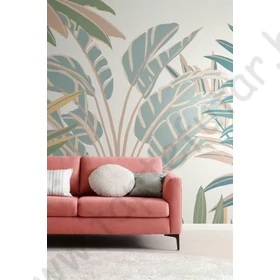 Kép 1/2 - TF00366754 levélmintás fehér tapétaposzter, digitális panel