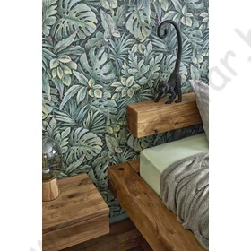 Kép 6/7 - TF30033304 levélmintás zöld tapéta