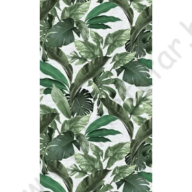 Kép 2/2 - TF30034194 levélmintás világosszürke tapétaposzter (159x270cm)