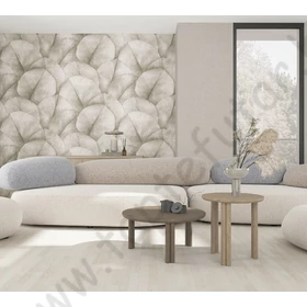 Kép 1/2 - TF30034599 levélmintás világosbarna tapétaposzter, digitális panel