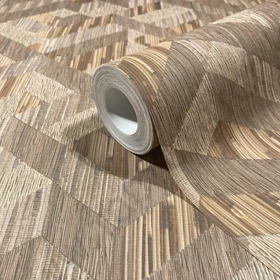 Kép 2/4 - TF30035790 geometrikus mintájú barna tapéta