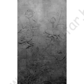 Kép 3/3 - TF30081602 virágmintás szürke tapétaposzter (159x270cm)