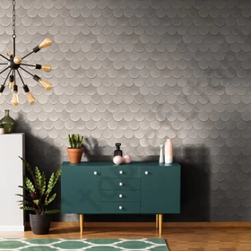 Kép 4/4 - TF30081654 háztetőcserép-mintájú taupe tapéta