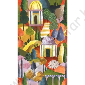Kép 2/2 - TF30081664 városkép mintájú színes tapétaposzter (159x270cm)