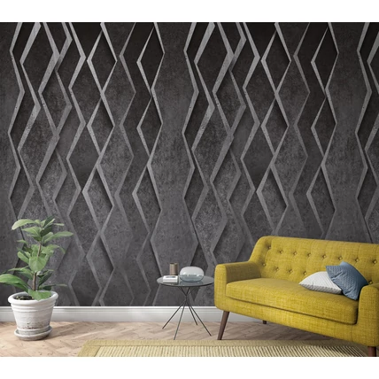 TF30047238 geometrikus mintájú antracit tapétaposzter, digitális panel