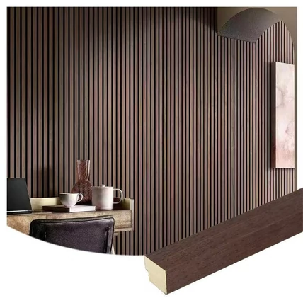 Akusztikus falpanel záróléc - sötét tölgy - 260cm