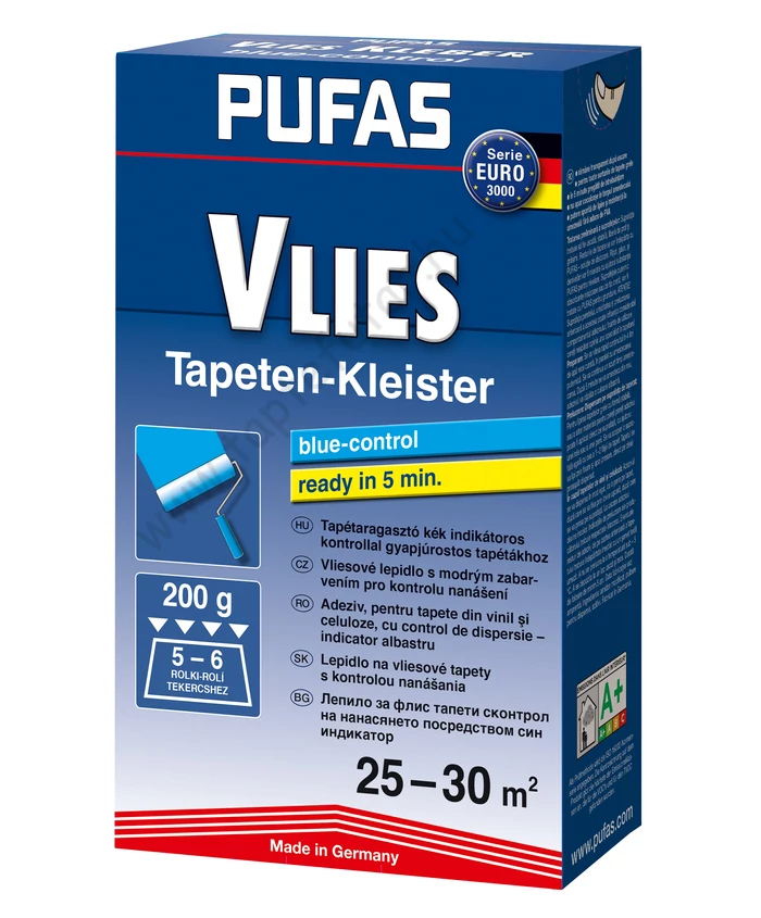 Pufas Kék Kontroll Vlies tapétaragasztó 200gr