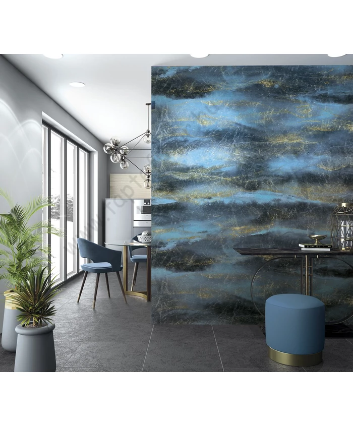 TF30046730 tájkép mintájú sötétkék tapétaposzter, digitális panel